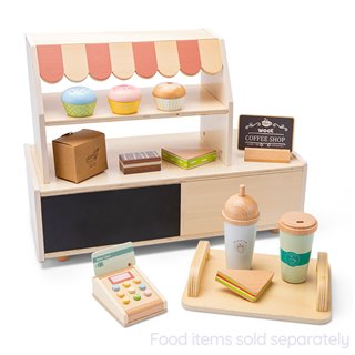 Woet® Wooden Shop and Restaurant Play Set
